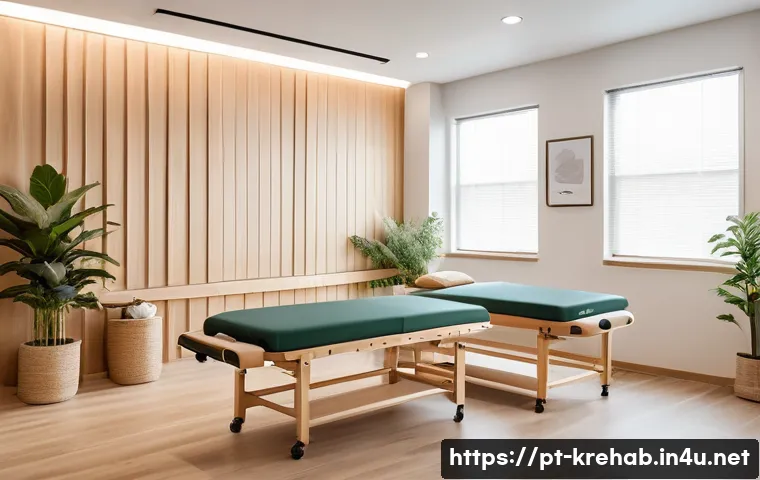 한방재활치료사의 전환 직업 가능성 - A modern integrative health clinic interior, featuring a diverse team of professionals including an ...
